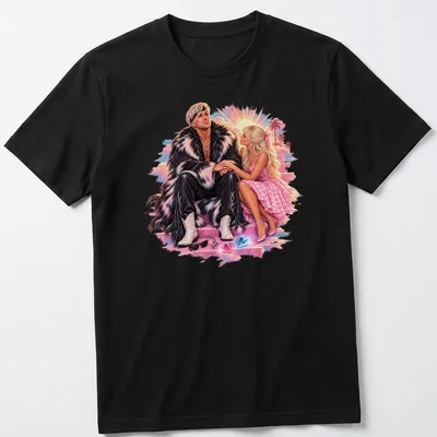 Vibrant retro print of a stylish couple with text "A Liberated Man"