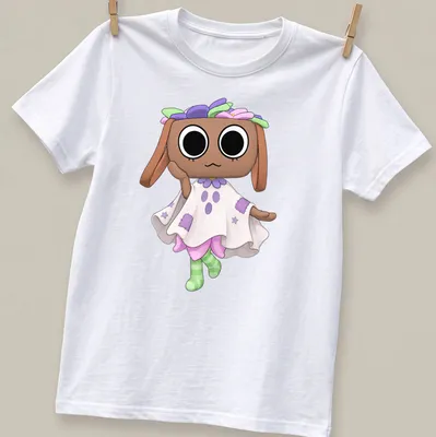 Kawaii styled Dandy Bassie Halloween character t-shirt in playful colors