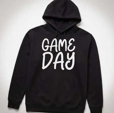 Bold graphic t-shirt for sports moms featuring basketball and soccer themes — printed on a unisex hoodie