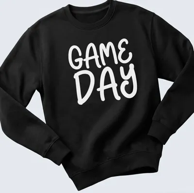 Bold graphic t-shirt for sports moms featuring basketball and soccer themes — printed on a unisex sweatshirt