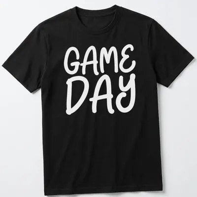Bold graphic t-shirt for sports moms featuring basketball and soccer themes