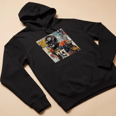Graffiti art of a football player with 'GarcKn 39' in bold colors — printed on a unisex hoodie