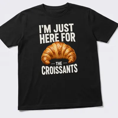 Realistic illustration of a golden brown croissant with text about croissants