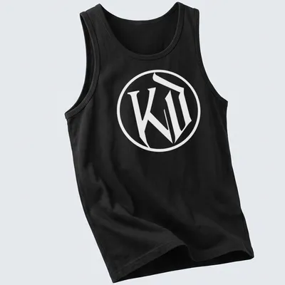 Vintage KISSIN' DYNAMITE BAND t-shirt featuring a black and white logo — printed on a tank top