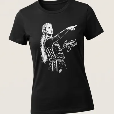 Minimalist white illustration of a basketball player on a — printed on a women's shirt