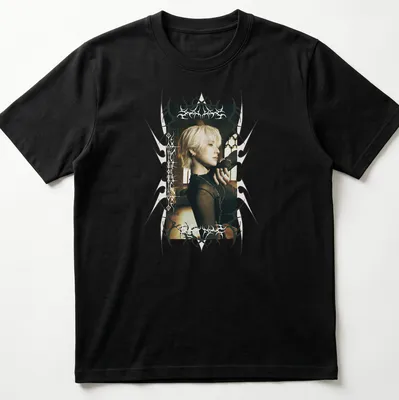Gothic portrait t-shirt featuring bold 'TEAM Yuma' text and rich colors.