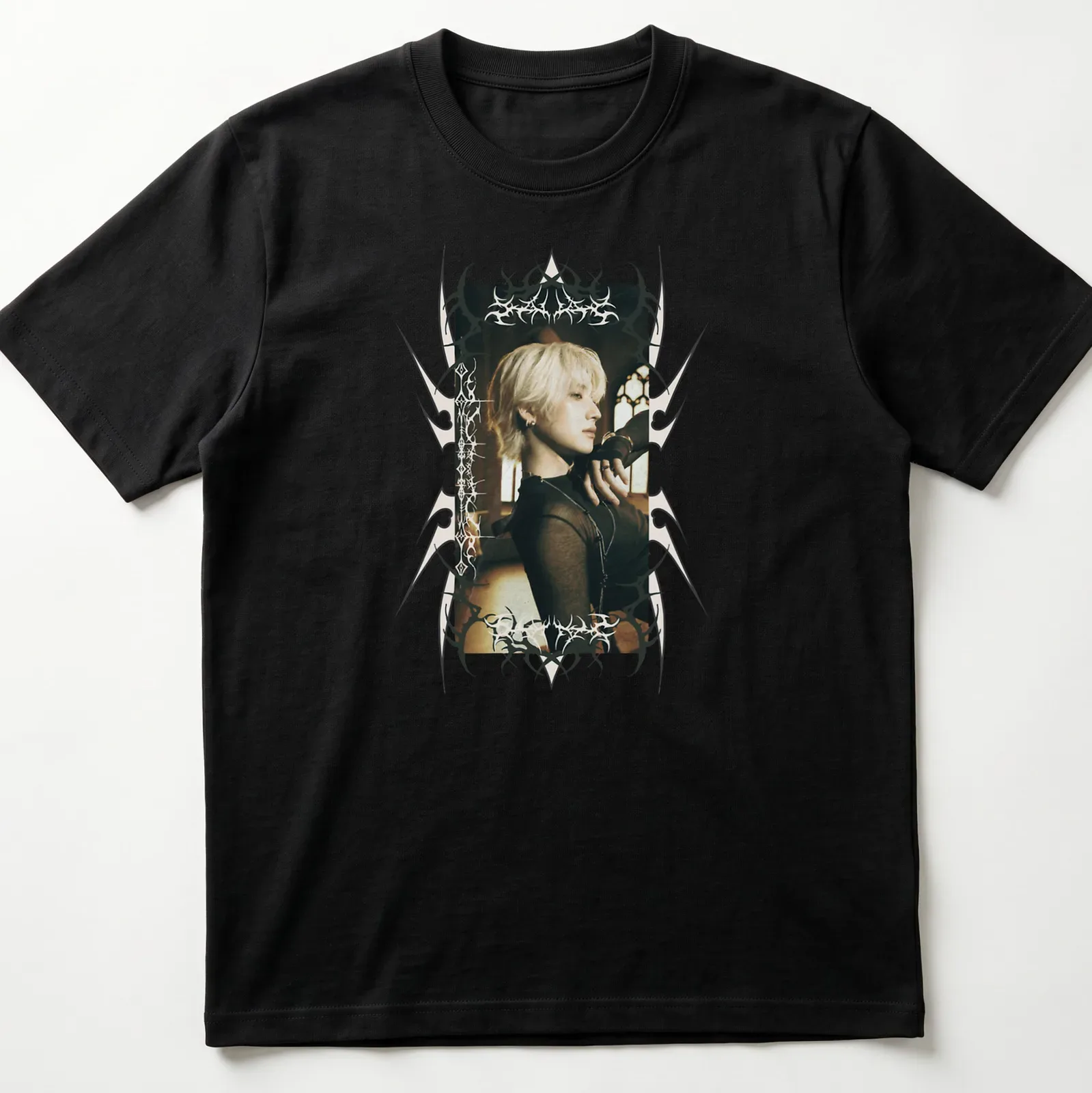Gothic portrait t-shirt featuring bold 'TEAM Yuma' text and rich colors. — printed on a unisex t-shirt