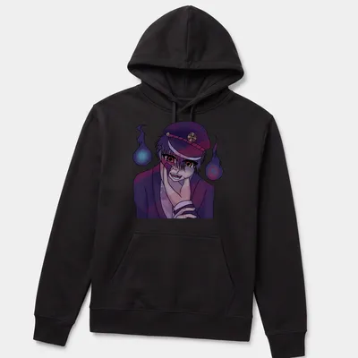 Anime-style shirt featuring Troublemaker Tsukasa surrounded by mysterious spirits — printed on a unisex hoodie