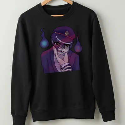 Anime-style shirt featuring Troublemaker Tsukasa surrounded by mysterious spirits — printed on a unisex sweatshirt