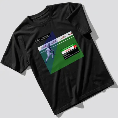 Illustrative football shirt with sarcastic text about a disallowed goal.