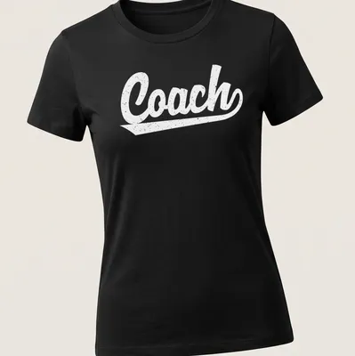 Vintage athletic inspired T-shirt for sports enthusiasts — printed on a women's shirt